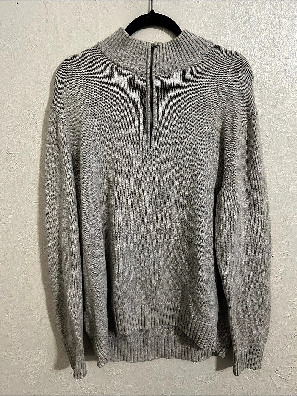 Calvin Klein Men's Gray Quarter Zip Sweater Size XL